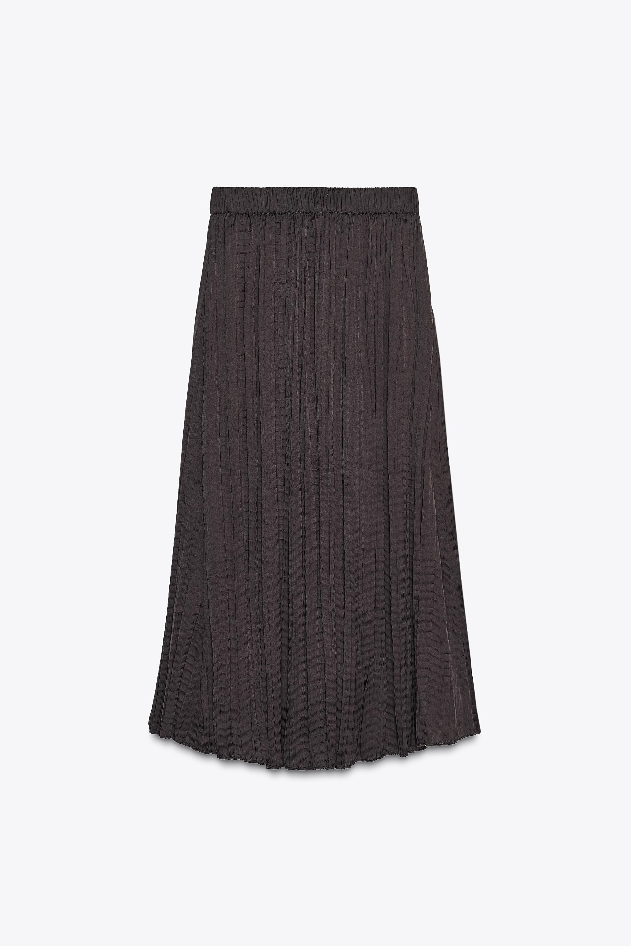 JUPE SATINÉE EFFET FROISSÉ